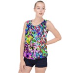 Colorful paint texture                                                    Bubble Hem Chiffon Tank Top