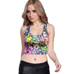 Colorful paint texture                                                    Racer Back Crop Top