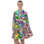 Colorful paint texture                                                      All Frills Chiffon Dress