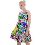 Colorful paint texture                                                      Knee Length Skater Dress