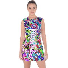 Lace Up Front Bodycon Dress 