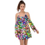 Colorful paint texture                                                       Kimono Sleeves Boho Dress