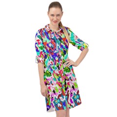 Long Sleeve Mini Shirt Dress 