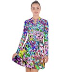 Colorful paint texture                                                       Long Sleeve Panel Dress