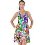 Colorful paint texture                                                       Show Some Back Chiffon Dress
