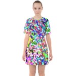Colorful paint texture                                                       Sixties Short Sleeve Mini Dress