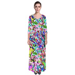 Quarter Sleeve Maxi Dress 