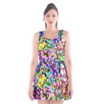 Colorful paint texture                                                    Scoop Neck Skater Dress