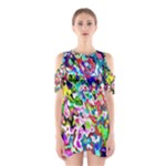 Colorful paint texture                                                    Women s Cutout Shoulder Dress