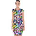 Colorful paint texture                                                   Capsleeve Drawstring Dress