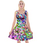 Colorful paint texture                                                         Reversible Velvet Sleeveless Dress