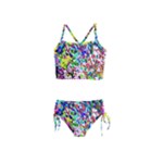 Colorful paint texture                                                    Girls  Tankini Swimsuit