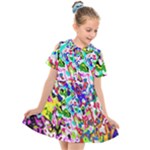 Colorful paint texture                                                 Kids  Short Sleeve Shirt Dress