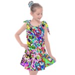 Colorful paint texture                                                Kids  Tie Up Tunic Dress