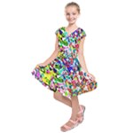 Colorful paint texture                                                        Kids  Short Sleeve Dress