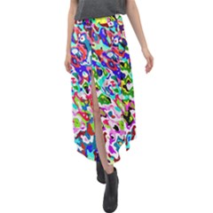 Velour Split Maxi Skirt 