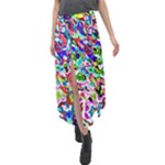 Colorful paint texture                                                        Velour Split Maxi Skirt