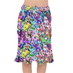 Colorful paint texture                                                        Short Mermaid Skirt