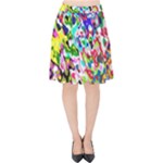 Colorful paint texture                                                   Velvet High Waist Skirt