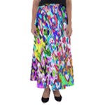 Colorful paint texture                                                  Flared Maxi Skirt
