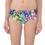 Colorful paint texture                                                    Mid-Waist Bikini Bottoms