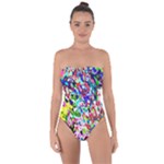 Colorful paint texture                                                   Tie Back One Piece Swimsuit