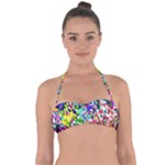 Colorful paint texture                                                    Halter Bandeau Bikini Top