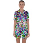 Colorful paint texture                                                 Satin Short Sleeve Pyjamas Set