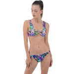 Colorful paint texture                                                    Ring Detail Crop Bikini Set