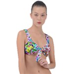 Colorful paint texture                                                    Front Tie Bikini Top