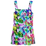 Colorful paint texture                                                  Kids  Layered Skirt Swimsuit