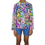 Colorful paint texture                                                     Kid s Long Sleeve Swimwear