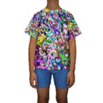 Colorful paint texture                                                     Kid s Short Sleeve Swimwear