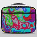 Colorful distorted shapes on a grey background                                                     Full Print Lunch Bag