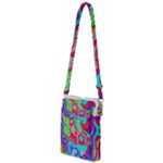 Colorful distorted shapes on a grey background                                                     Multi Function Travel Bag