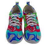Colorful distorted shapes on a grey background                                                  Women Athletic Shoes