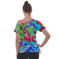 Off Shoulder Tie-Up T-Shirt 