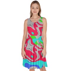 Knee Length Skater Dress With Pockets 
