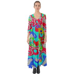 Button Up Boho Maxi Dress 