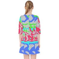 Quarter Sleeve Pocket Dress 