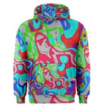 Colorful distorted shapes on a grey background                                                     Men s Pullover Hoodie