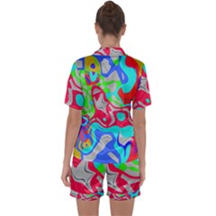 Satin Short Sleeve Pajamas Set 