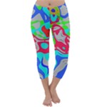 Colorful distorted shapes on a grey background                                                     Capri Winter Leggings