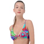 Colorful distorted shapes on a grey background                                                    Knot Up Bikini Top