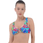 Colorful distorted shapes on a grey background                                                     Ring Detail Bikini Top