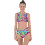 Colorful distorted shapes on a grey background                                                     Bandaged Up Bikini Set