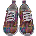 Colorful shapes texture                                                Kids Athletic Shoes
