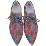 Colorful shapes texture                                                Women s Pointed Oxford Shoes