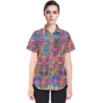 Colorful shapes texture                                                   Women s Short Sleeve Shirt