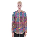 Colorful shapes texture                                                   Women Long Sleeve Shirt
